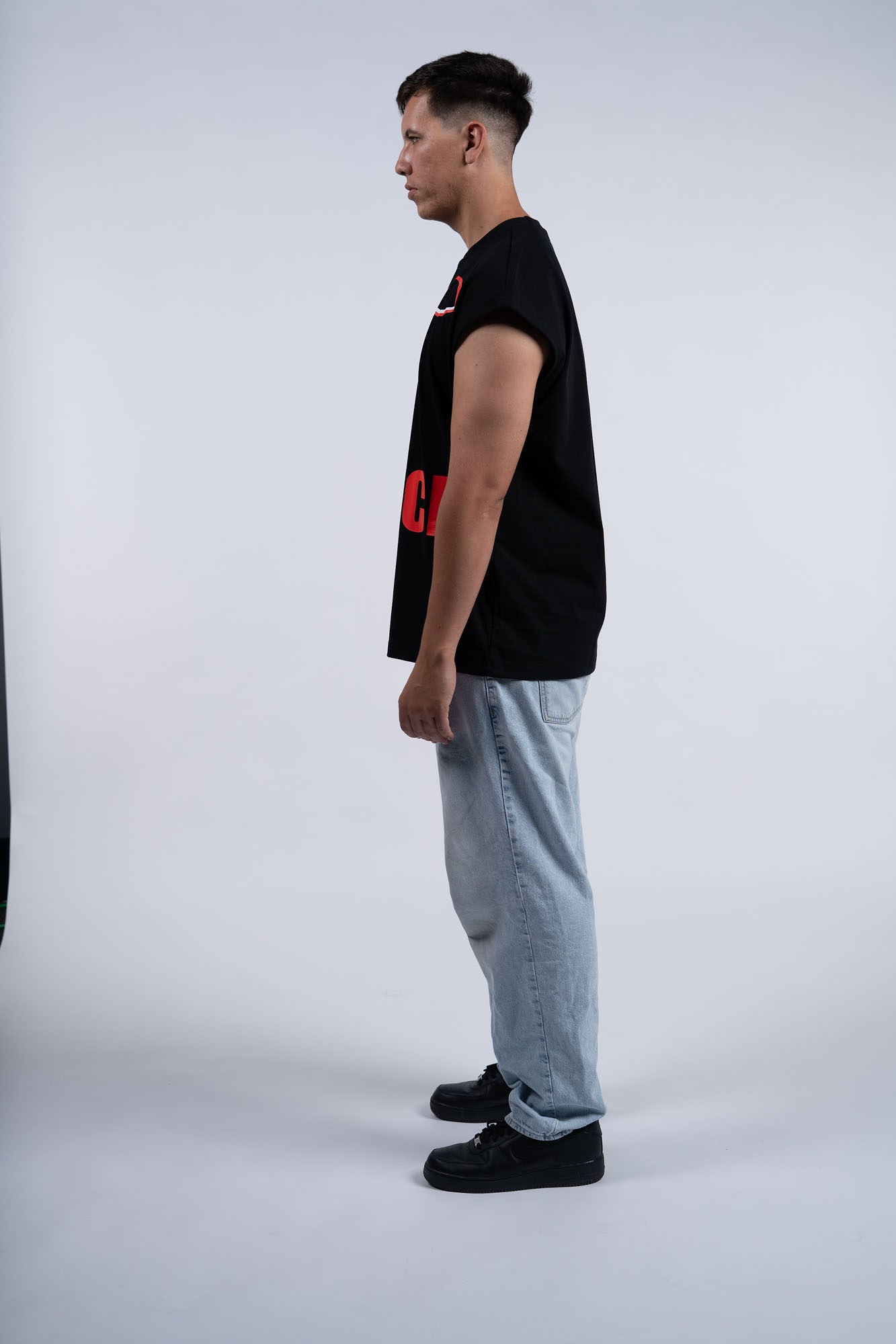 Asymmetric Silence T-shirt Black