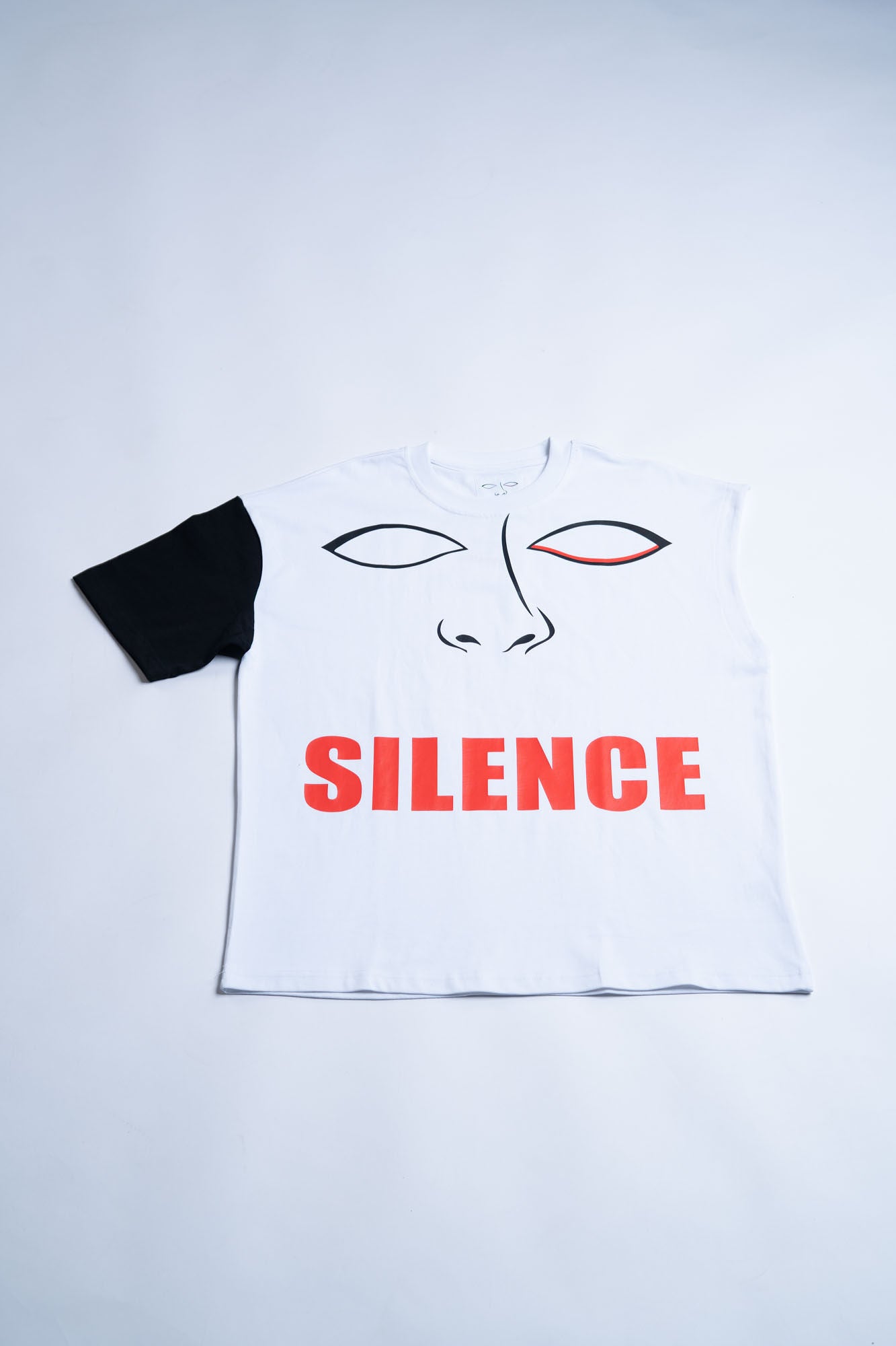 Asymmetric Silence T-shirt White